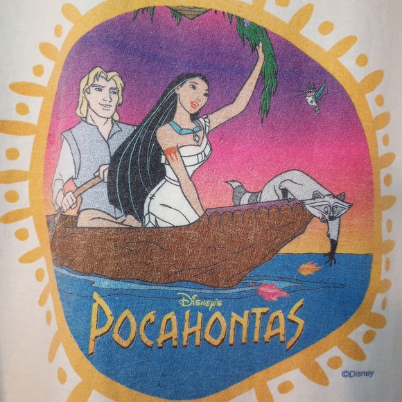 90s Pocahontas Movie promo tee shirt Packing Crate Classics Y2K Single Stitch L - Picture 3 of 10